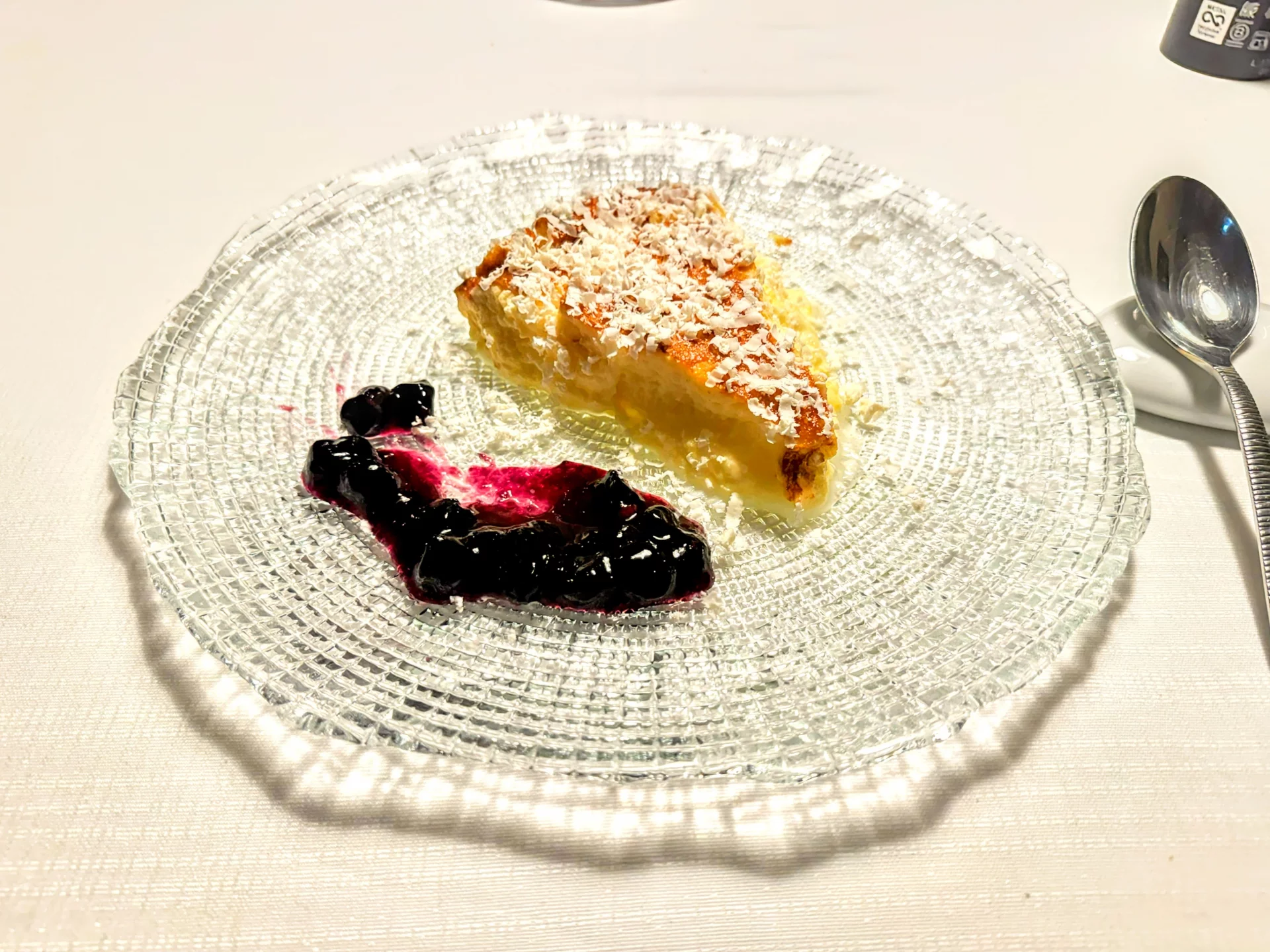Tarta de queso afuegal’pitu y mermelada casera de arándanos