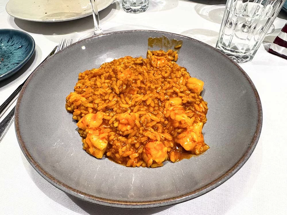 Arroz meloso con langostinos